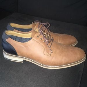 Cognac navy oxford dress shoes NWOT